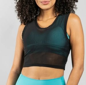 BuffBunny Perfect Pear Black Mesh Crop